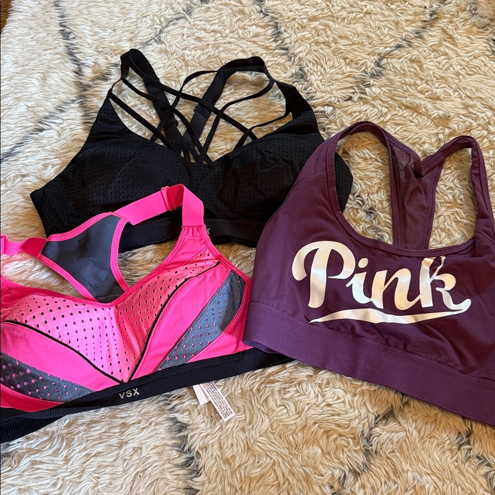 3 X VS PINK Sports Bra Bundle  DONATING